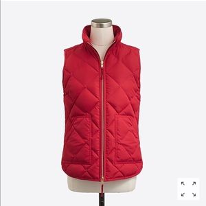 J Crew quilted down vest